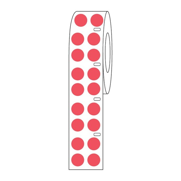 Label Roll, Cryo, Direct Thermal, 13mm Dots, for 2.0mL Tubes, White, 4000PK